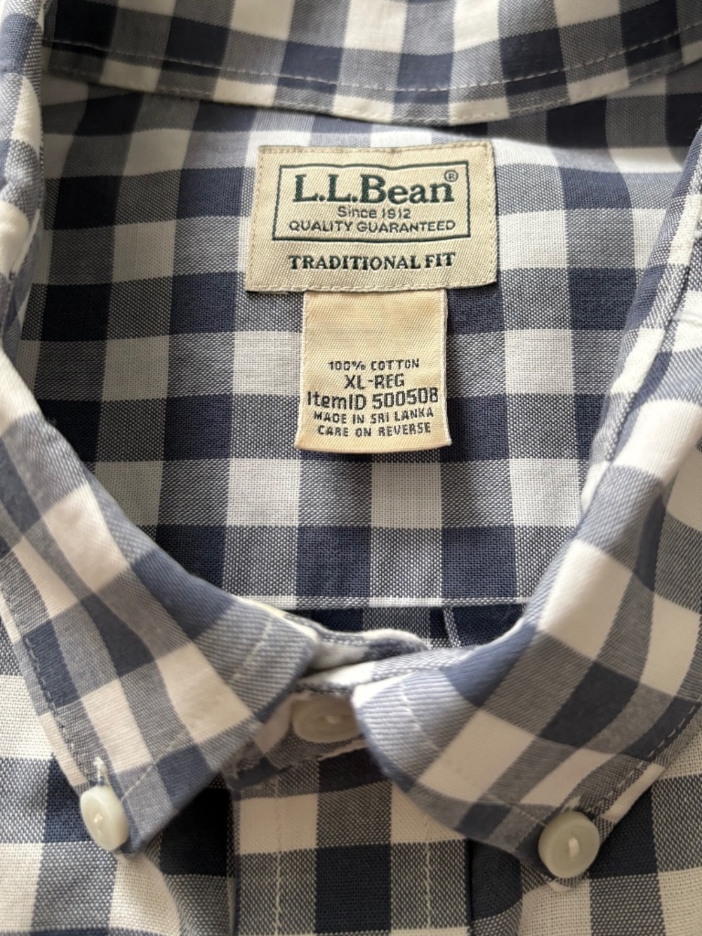 Men’s Traditional Fit Stretch Check Shirt – Black and White Large check,XL